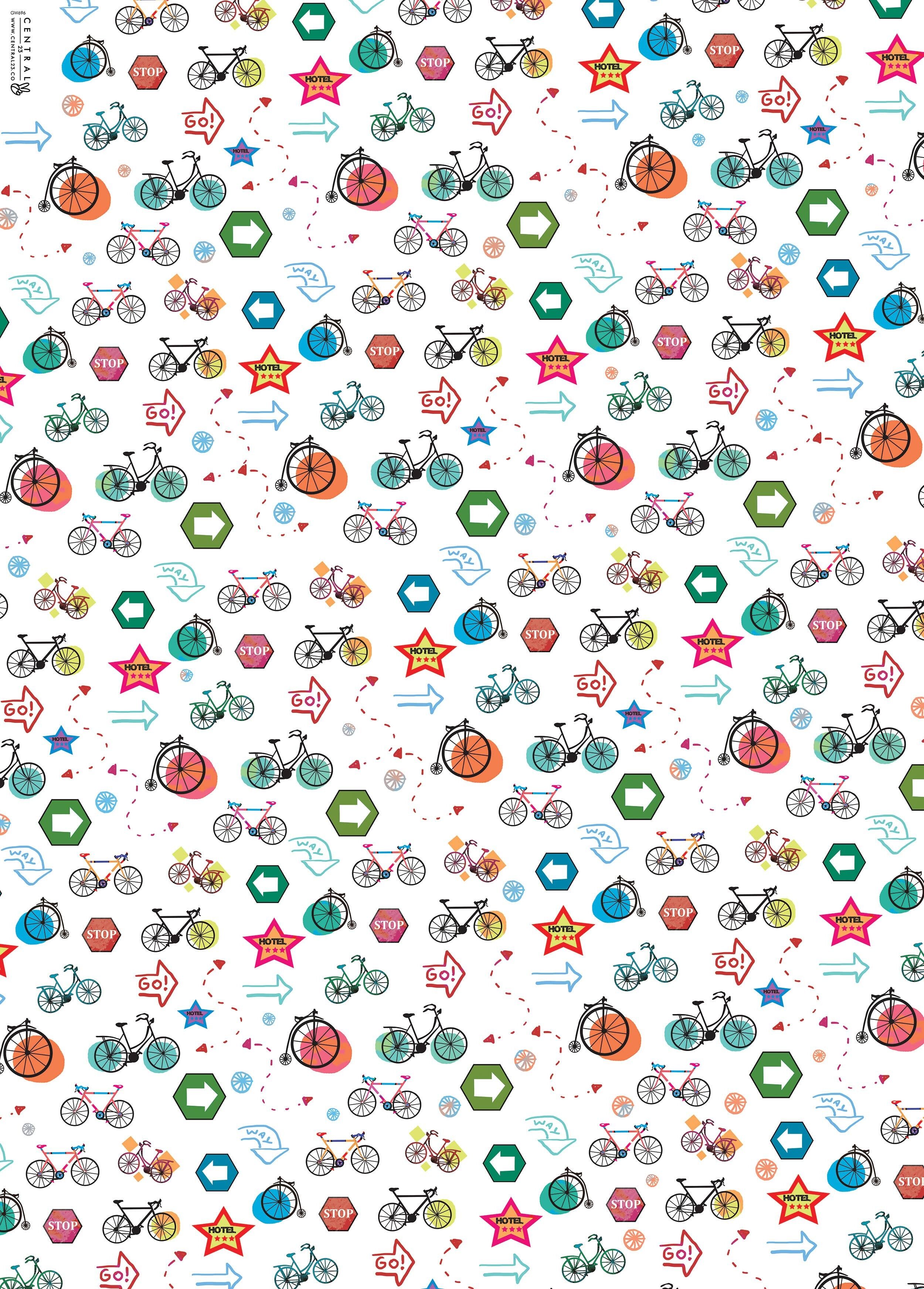 Carta da regalo per biciclette e segnali stradali | Riciclabile, prodotto nel Regno Unito