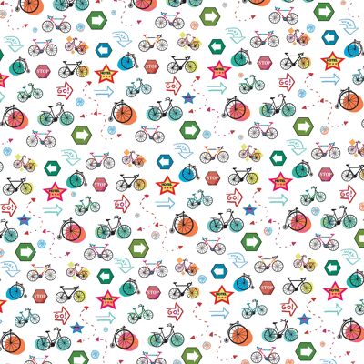 Bikes & Road Signs Wrapping Paper | Recyclable, Made in UK