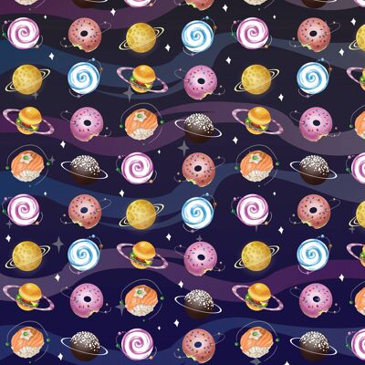 Food Space Wrapping Paper | Recyclable, Made in UK