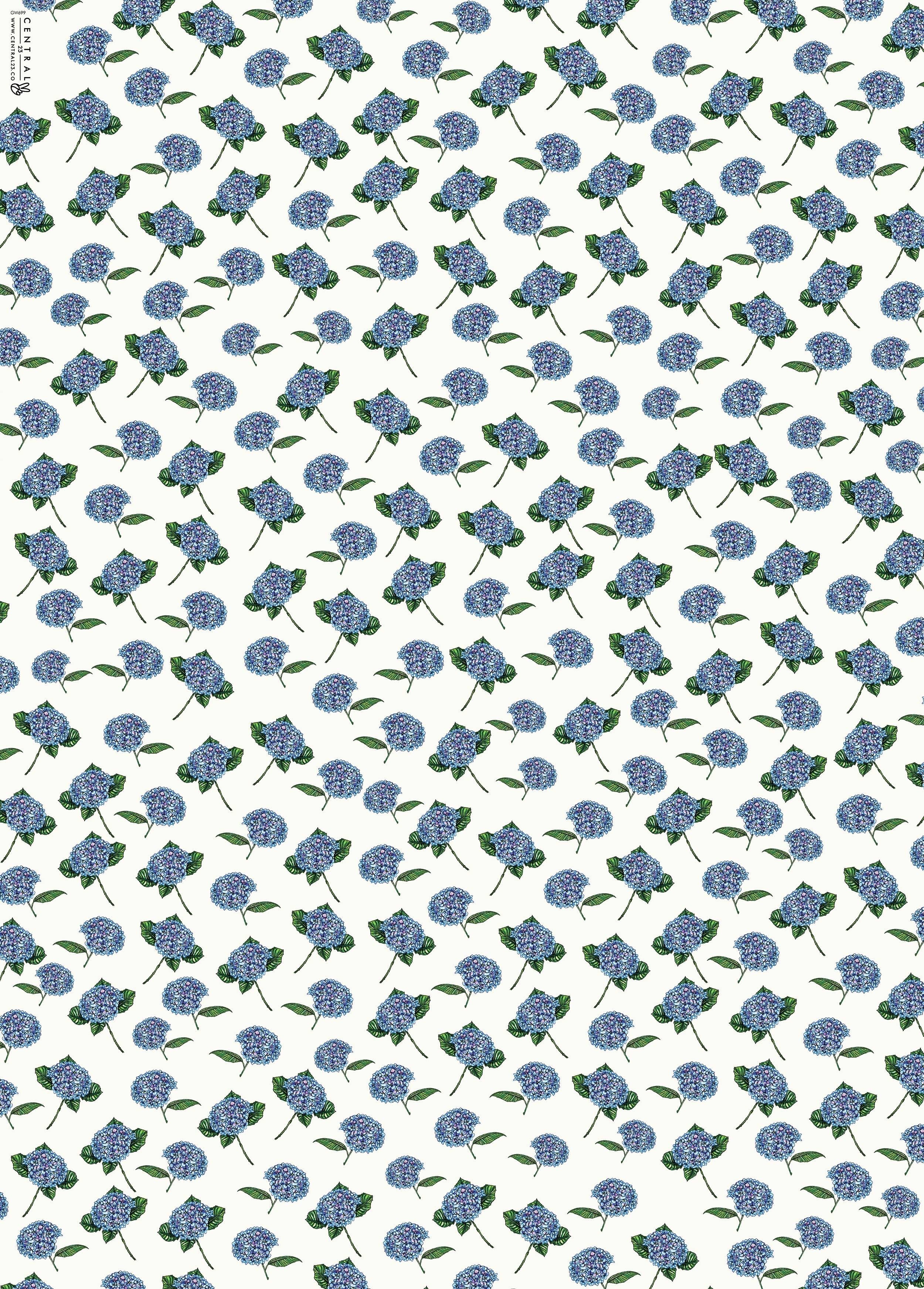 Hydrangea-Blumen-Packpapier | Recycelbar, hergestellt in Großbritannien