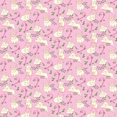 Birthday Girl Rabbit Wrapping Paper | Recyclable, Made in UK
