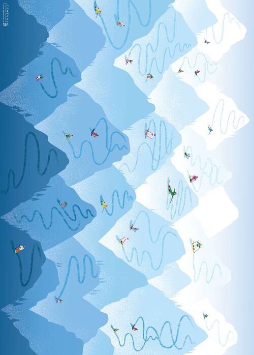 Ski Slopes Wrapping Paper | Recyclable, Made in UK