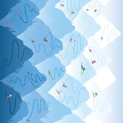 Ski Slopes Wrapping Paper | Recyclable, Made in UK