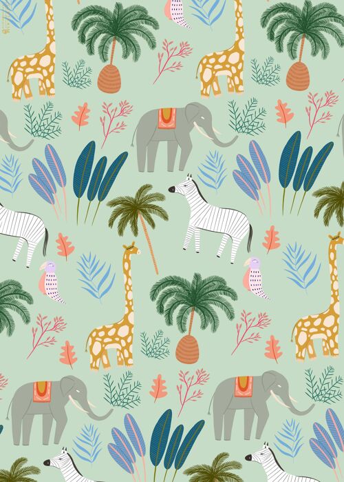 Pretty Animals Wrapping Paper | Recyclable, Made in UK