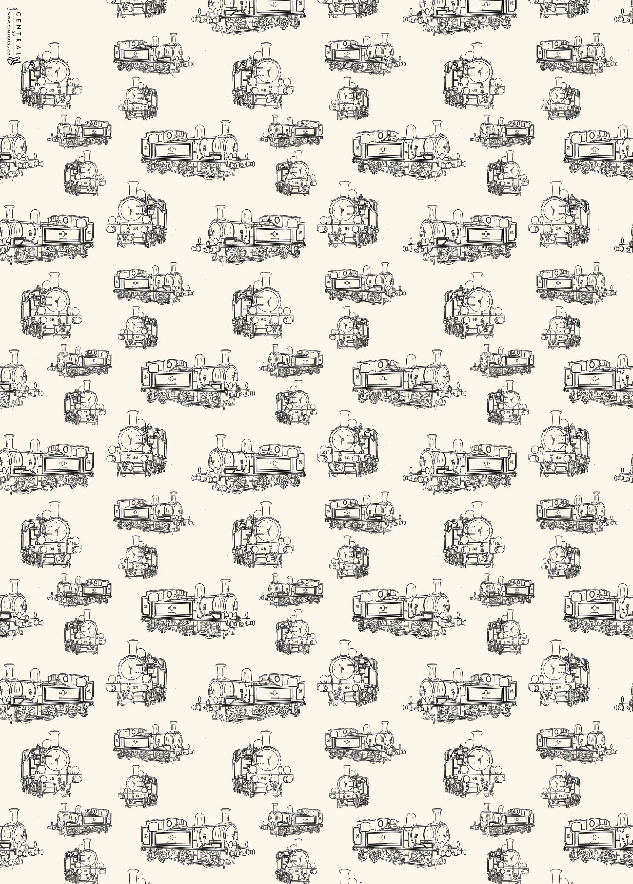 Carta da regalo contorni del treno | Riciclabile, prodotto nel Regno Unito