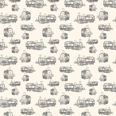 Train Outlines Wrapping Paper | Recyclable, Made in UK