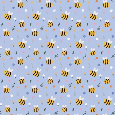 Bees & Flowers Wrapping Paper | Recyclable, Made in UK