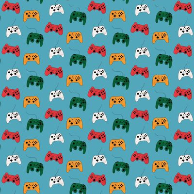 Gaming Controllers Wrapping Paper | Recyclable, Made in UK