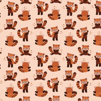 Red Panda Wrapping Paper | Recyclable, Made in UK