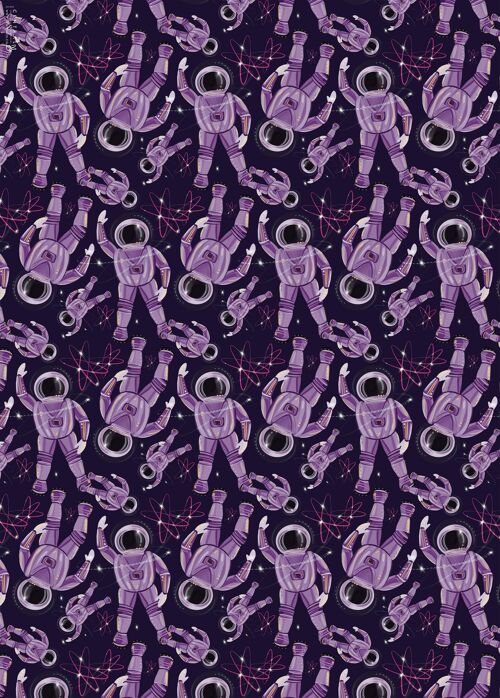 Spaceman Wrapping Paper | Recyclable, Made in UK