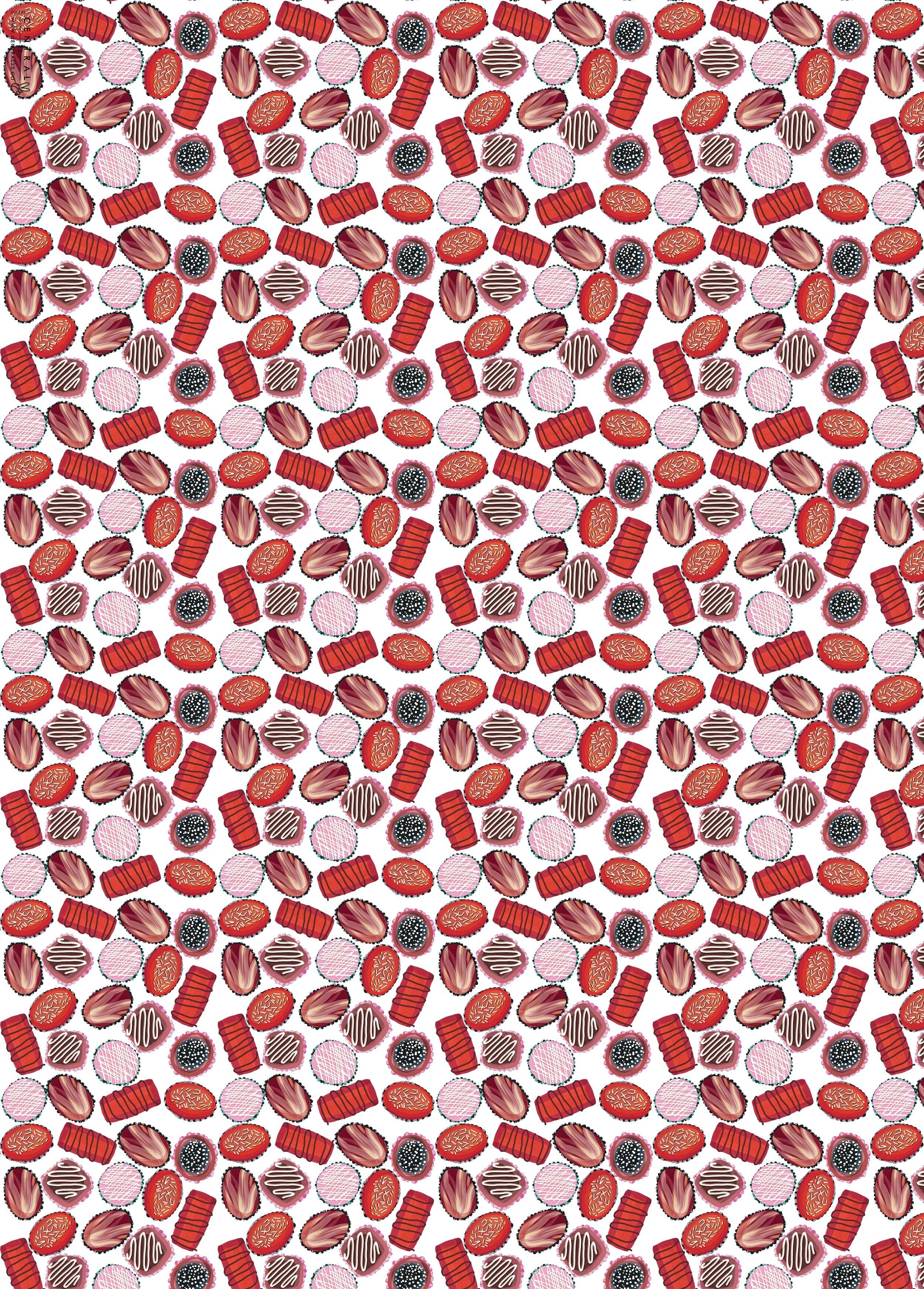 Carta da regalo cioccolatini dolci | Riciclabile, prodotto nel Regno Unito