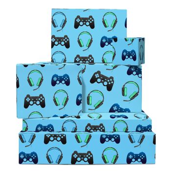 Papier d'emballage Gamer | Recyclable, fabriqué au Royaume-Uni 1