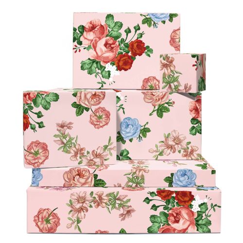 Watercolor Flowers Wrapping Paper | Recyclable, Made in UK