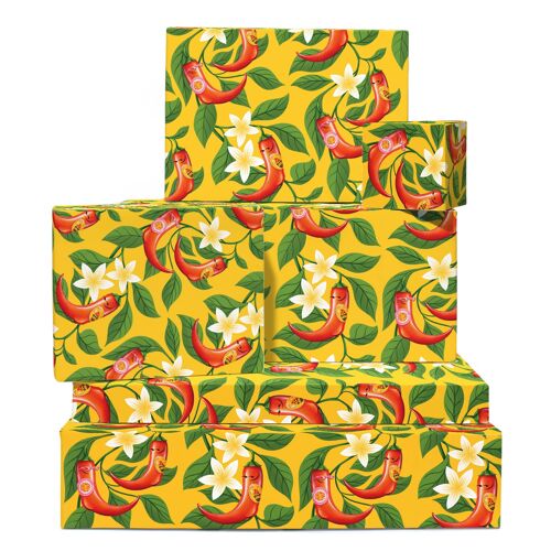 Cheeky Chilly Wrapping Paper | Recyclable, Made in UK