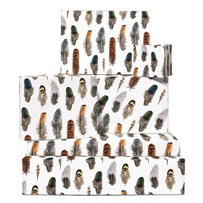 Feathers Wrapping Paper | Recyclables, Made in UK
