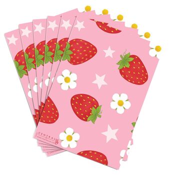Papier cadeau fraises | Recyclable, fabriqué au Royaume-Uni 3