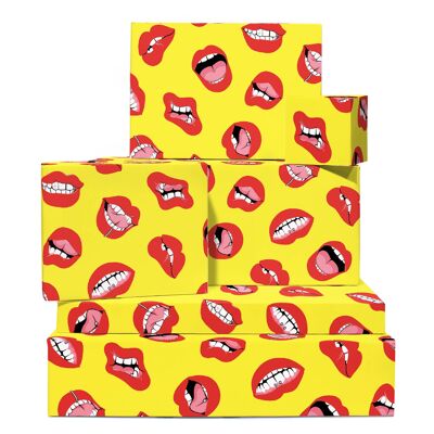 Papel de regalo para labios | Reciclable, fabricado en el Reino Unido.