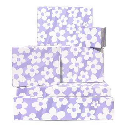 Wavy Daisies Wrapping Paper | Recyclable, Made in UK