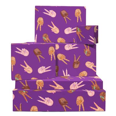 Peace Signs Wrapping Paper | Recyclable, Made in UK