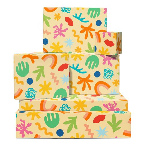 Tropical Abstract Wrapping Paper | Recyclable, Made in UK
