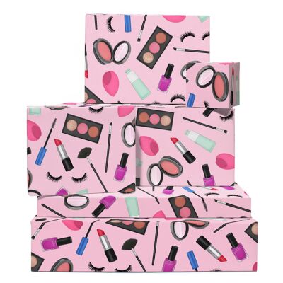 Papel de regalo para kit de maquillaje | Reciclable, fabricado en el Reino Unido.