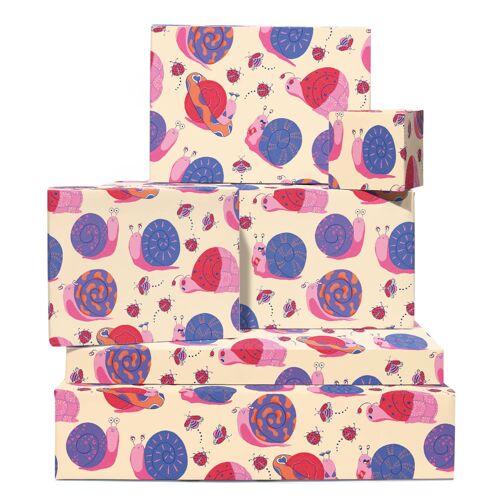 Cosy Snail Wrapping Paper | Recyclable, Made in UK