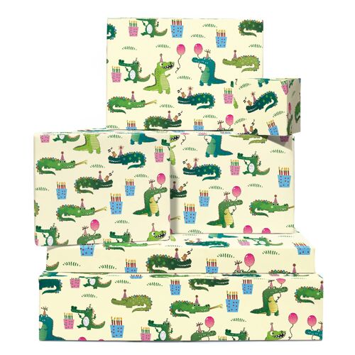 Croc Party Wrapping Paper | Recyclable, Made in UK