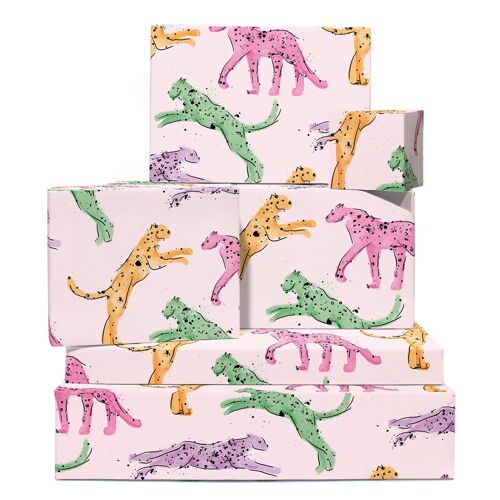 Watercolor Cheetah Wrapping Paper | Recyclable, Made in UK