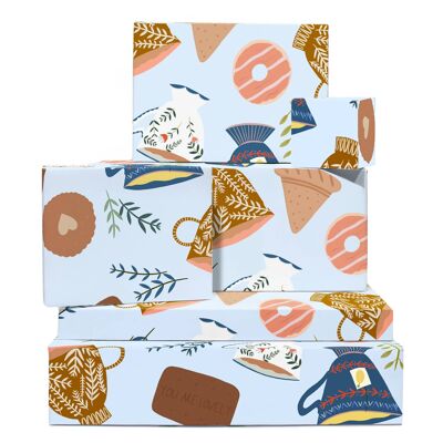 Tea & Biscuits Wrapping Paper | Recyclable, Made in UK