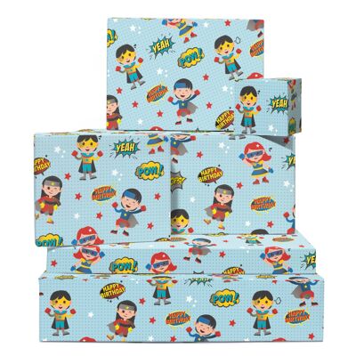 Superhero Comic Wrapping Paper | Recyclable, Made in UK