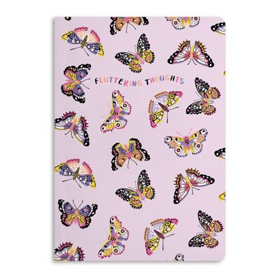 Fluttering Thoughts Notebook, Ruled Journal | Eco-Friendly