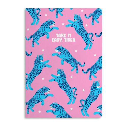 Take It Easy Tiger Notebook, Ruled Journal | Eco-Friendly