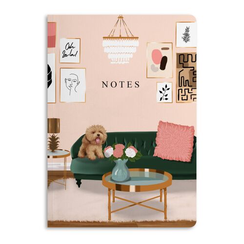 Chic Interior Notebook, Ruled Journal | Eco-Friendly