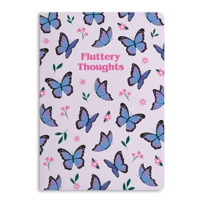 Fluttery Thoughts Notebook, Ruled Journal | Eco-Friendly