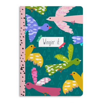 Wingin' It Notebook, Diario a righe | Ecologico