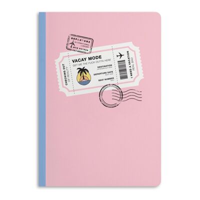 Vacay Mode Notebook, Ruled Journal | Eco-Friendly