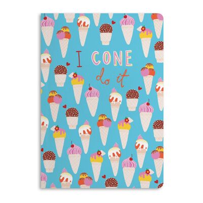 I Cone Do It cuaderno, diario gobernado | Respetuoso del medio ambiente
