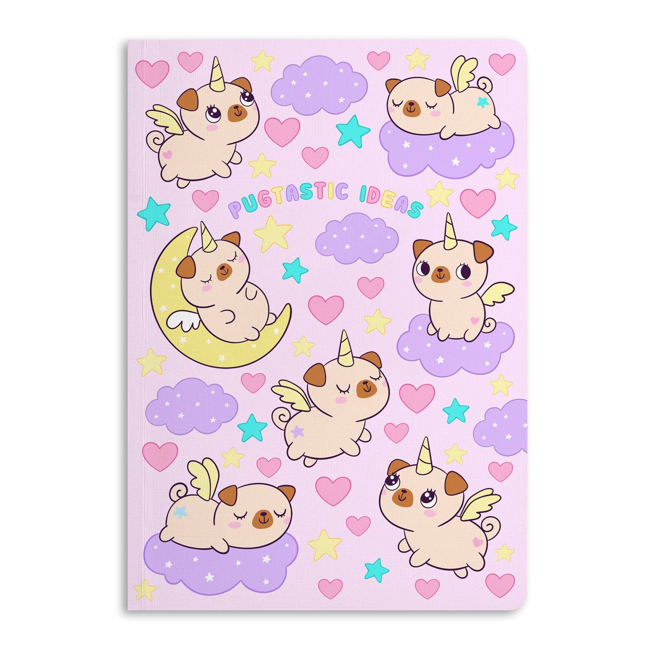 Notebook Pugtastic Ideas, Diario a righe | Ecologico