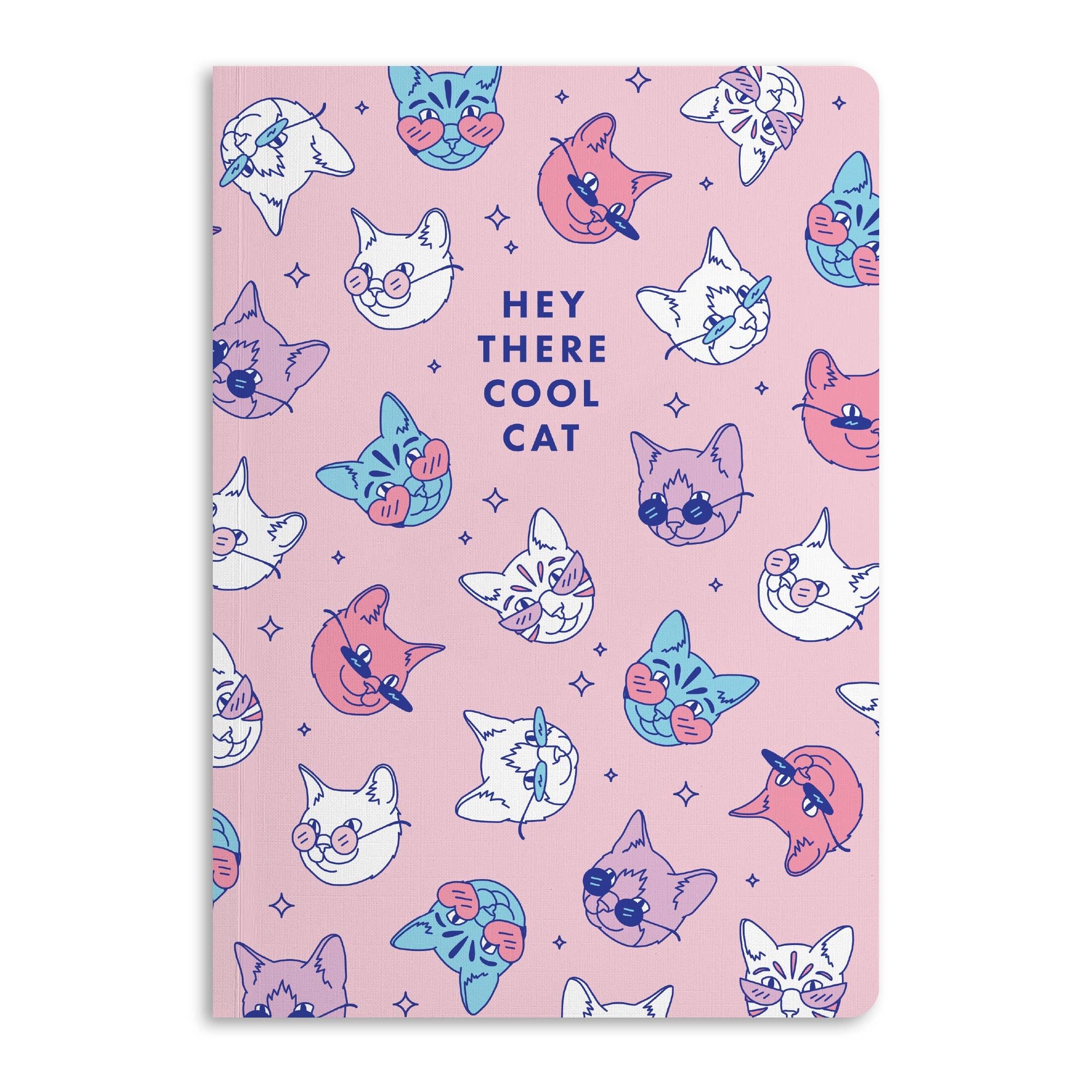 Hey There Cool Cat Notebook, Diario a righe | Ecologico