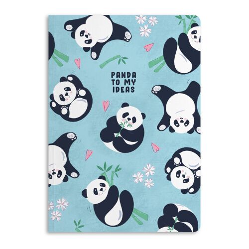 Panda To My Ideas Notebook, Ruled Journal | Eco-Friendly