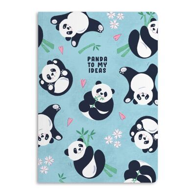 Carnet Panda To My Ideas, journal ligné | Respectueux de la nature