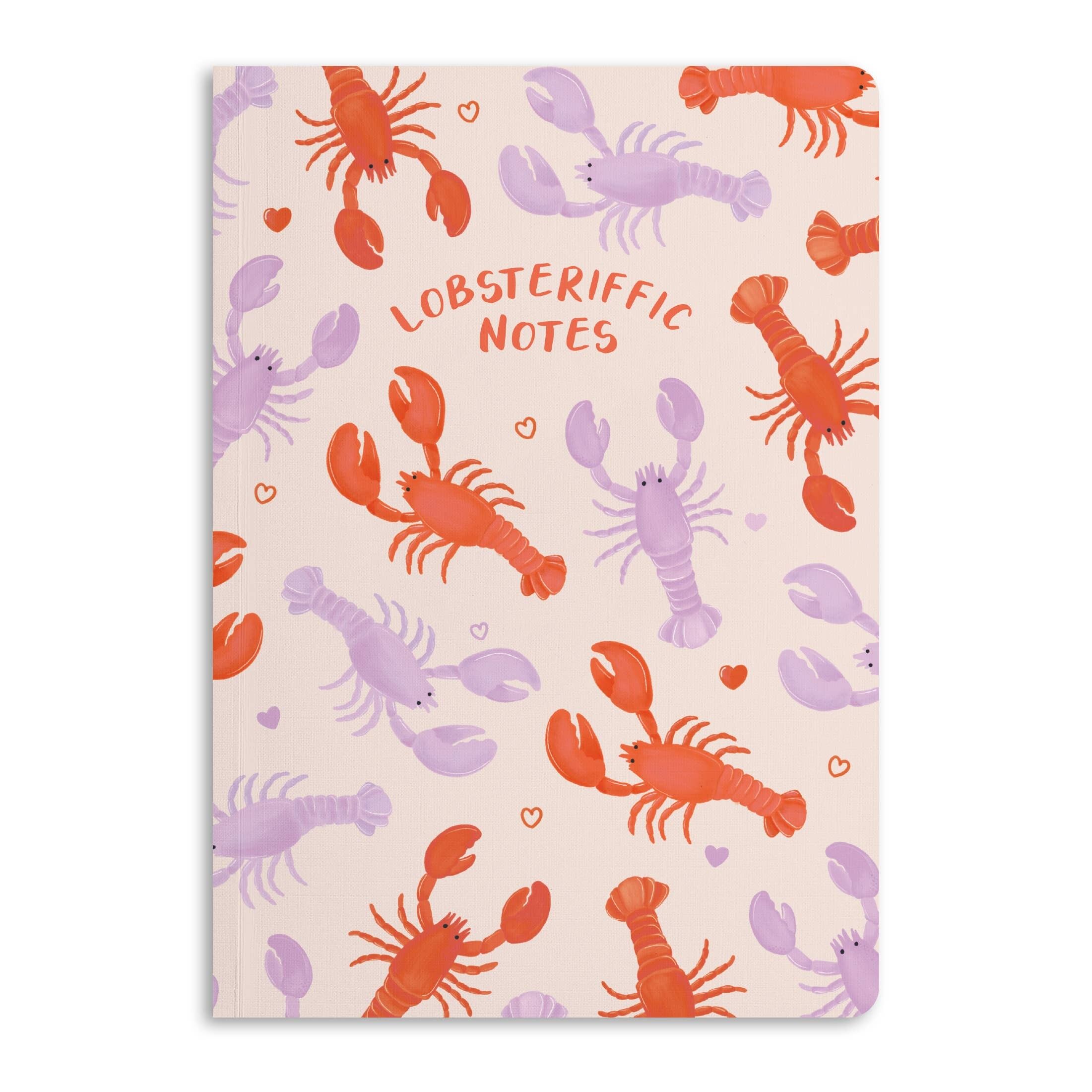 Quaderno con note di aragosta, diario a righe | Ecologico