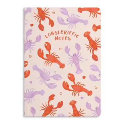Quaderno con note di aragosta, diario a righe | Ecologico