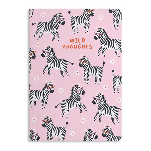 Wild Thoughts Zebra Notebook, Ruled Journal | Eco-Friendly