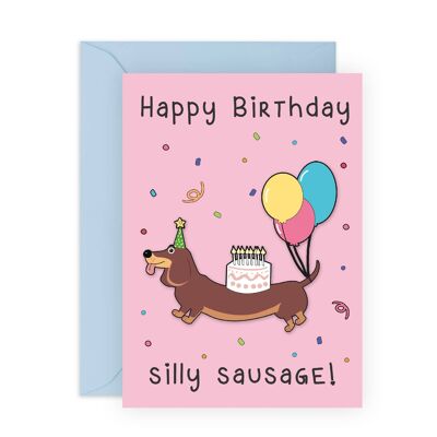 Happy Birthday Silly Sausage Card | Eco-Friendly, Made in UK