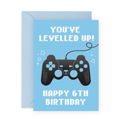 6to cumpleaños feliz, tarjeta del videojugador | Respetuoso con el medio ambiente, fabricado en el Reino Unido.