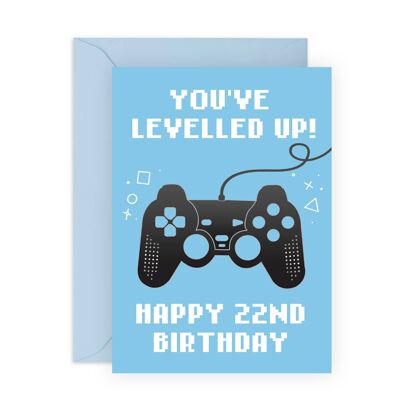 Alles Gute zum 22. Geburtstag, Gamer-Karte | Umweltfreundlich, hergestellt in Großbritannien