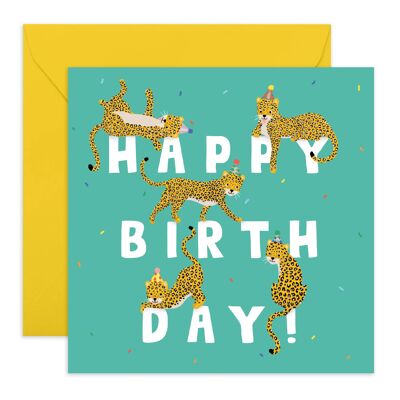 Leopards Happy Birthday Card | Eco-Friendly, Made in UK