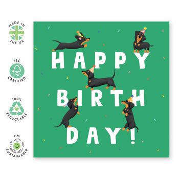 Carte de joyeux anniversaire de chiens | Respectueux de l'environnement, fabriqué au Royaume-Uni 2