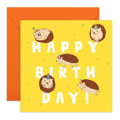Hedgehogs Happy Birthday Card | Eco-Friendly, Made in UK